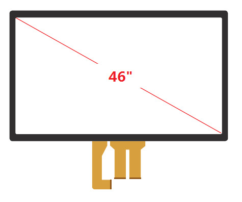 G+FF G+G Punkt-Note hervorstehende kapazitive Touch Screen Platte PCT 46&quot; 10