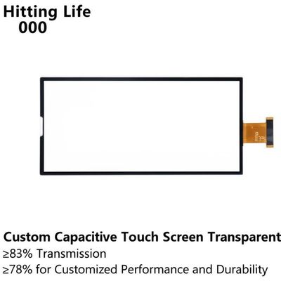 Hitting Life 000 Kundenspezifischer kapazitiver Touchscreen Transparent ≥83% Transmission ≥78% für angepasste Leistung und Haltbarkeit