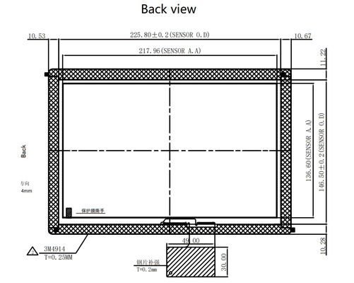 POS G+G 10,1 Zoll Projektiv-Kapazitiver Touchscreen
