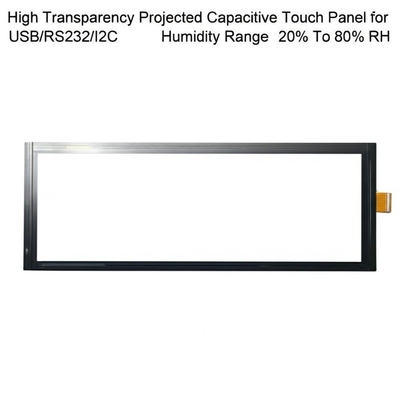 Hochtransparente kapazitive Touch-Panel mit Projektion für USB/RS232/I2C, Feuchtigkeitsbereich 20 % bis 80 % RH